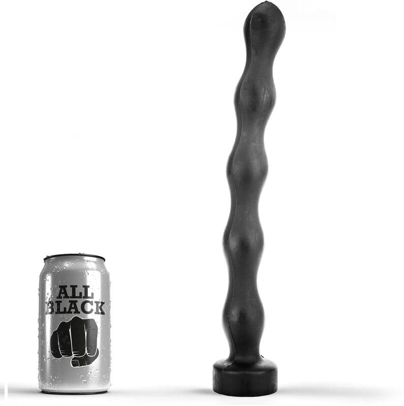 ALL BLACK - ANALNI ČEP S KUGLICAMA 32 CM