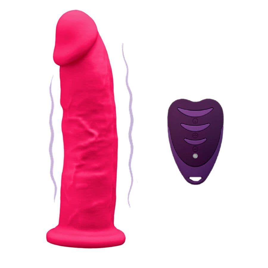 SILEXD - REALISTIČNI PENIS MODEL 2 S DALJINSKIM UPRAVLJAČEM, ROZA, 17 CM