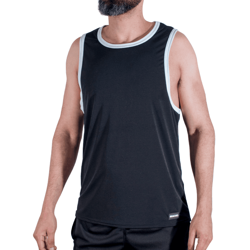 MACHO - CMV004 CRNA FITNESS MAJICA