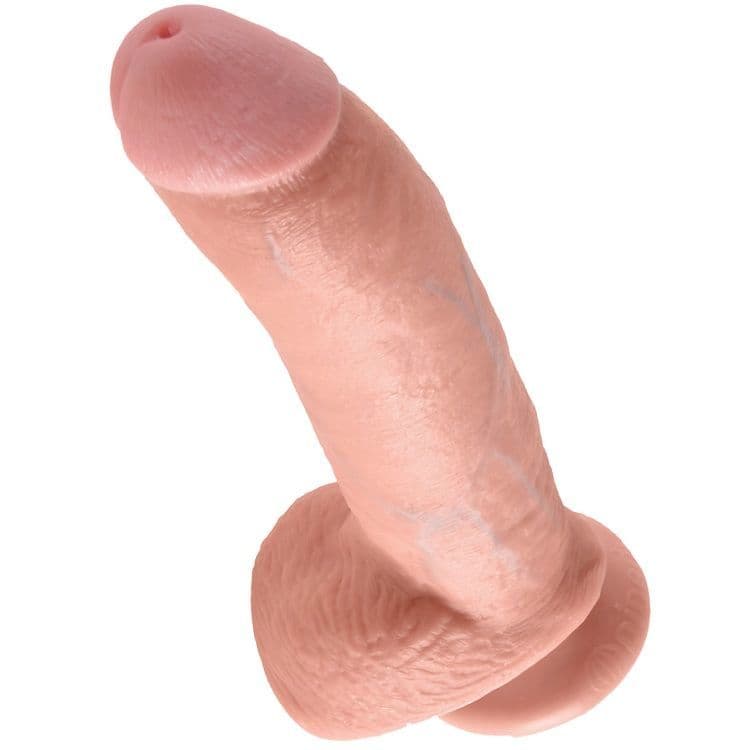 KING COCK REALISTIČAN DILDO S MOŠNJAMA 22,9 CM, BOJA KOŽE