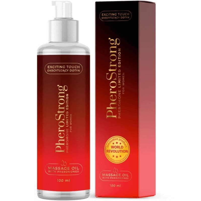 PHEROSTRONG - ULJE ZA MASAŽU S FEROMONIMA ZA ŽENE, LIMITIRANO IZDANJE 100 ML
