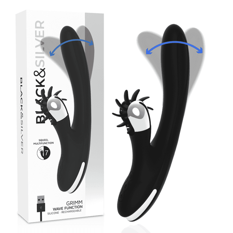 BLACK&SILVER - RABBIT VIBRATOR S VALOVIMA BUNNY GRIMM WAVE FUNCTION