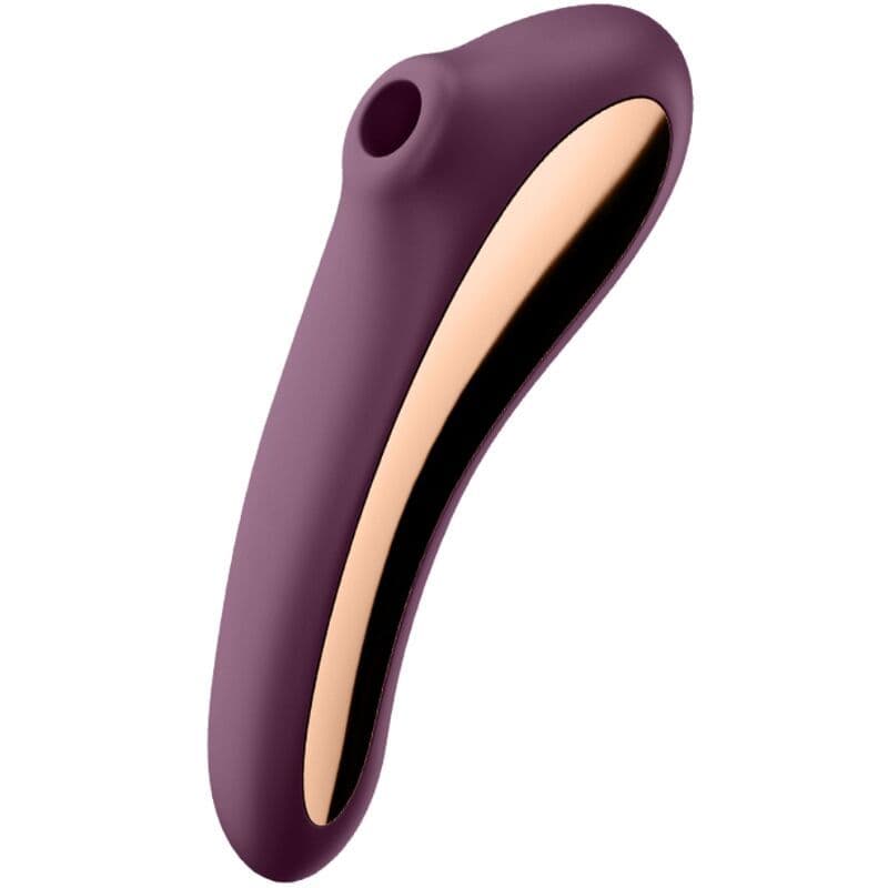 SATISFYER - ZRAČNO-PULZNI VIBRATOR DUAL KISS - VINSKO RDEČ