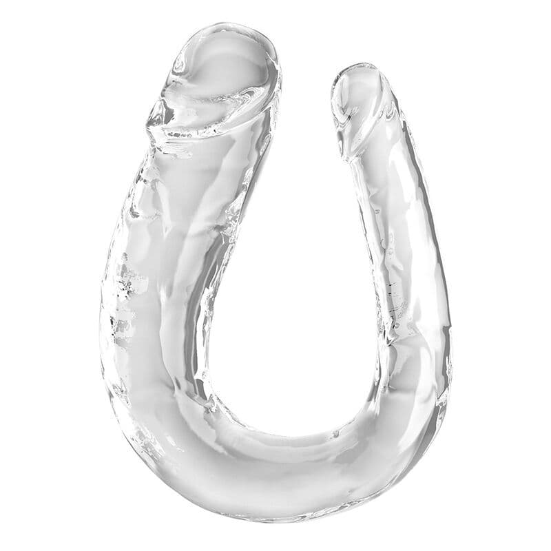 KING COCK - DOUBLE TROUBLE DVOSTRUKI DILDO 44 CM PROZIRNI