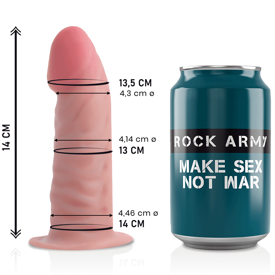 ROCKARMY, DILDO DVOSTRUKE GUSTOĆE TIGER 14 CM X 4,46 CM
