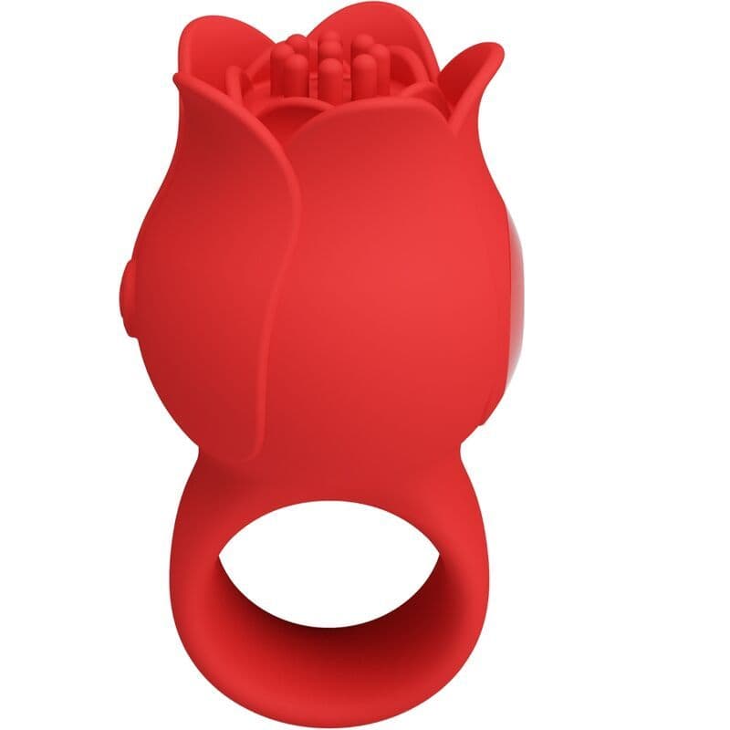 PRETTY LOVE - JAE VIBRATOR ZA PRST U OBLIKU RUŽE, 10 VIBRACIJA, CRVENI