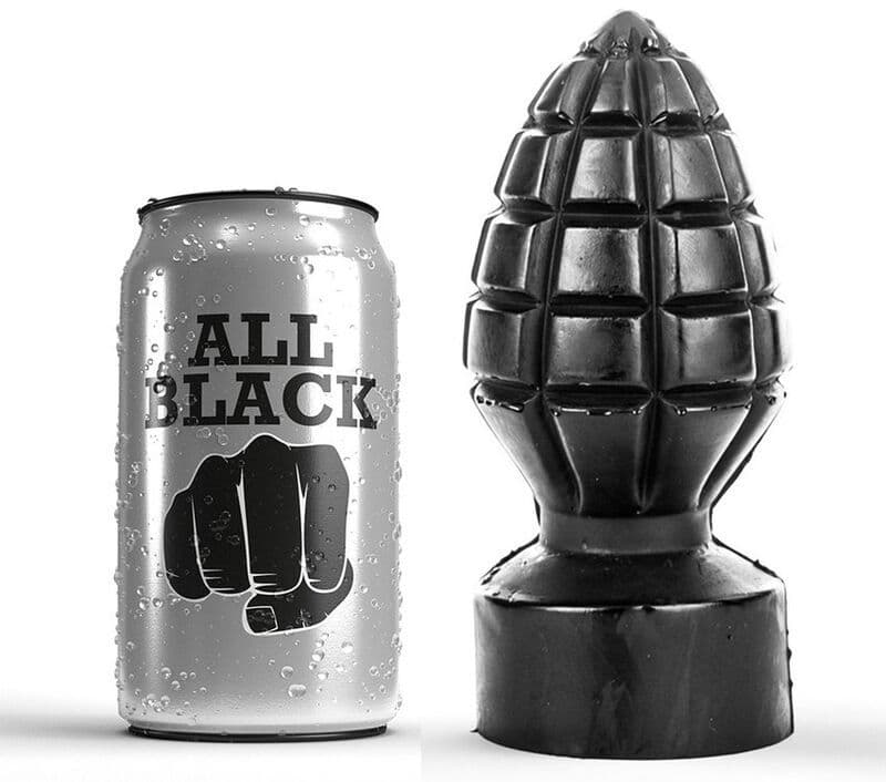 ALL BLACK - Analni čep, 14 cm