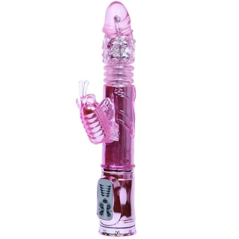 BAILE, PUNJIVI RABBIT VIBRATOR S ROTACIJOM I PULSIRAJUĆIM LEPTIROM