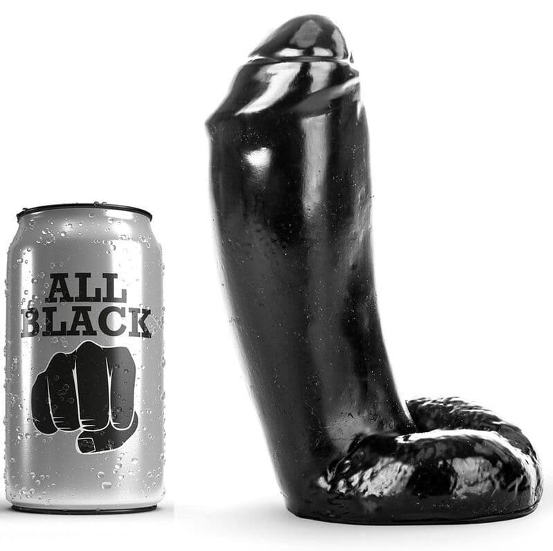 ALL BLACK - REALISTIČAN DILDO 18 CM