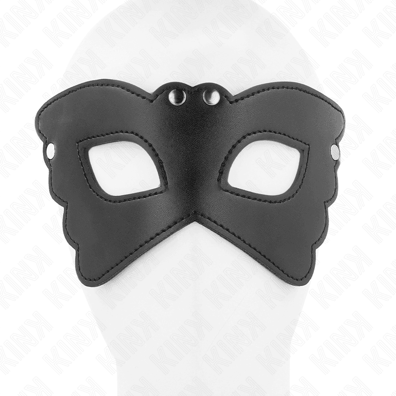 Maschera in similpelle a forma di farfalla 20 x 9 cm