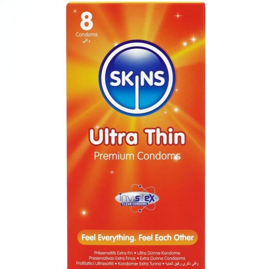 SKINS - ULTRA THIN PREMIUM IZNIMNO TANKI KONDOMI, PAKIRANJE 8
