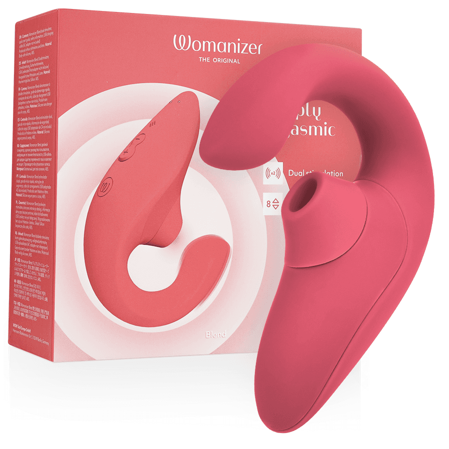 WOMANIZER - BLEND RABBIT VIBRATOR IN STIMULATOR, ŽIVO ROŽNATA