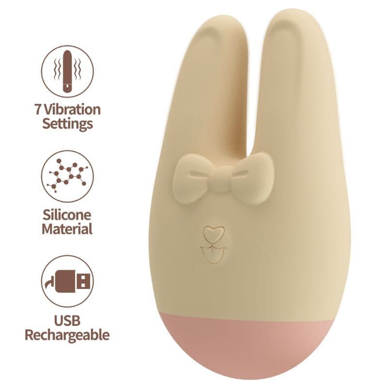 ROMANCE - BUNNY EXTERNAL STIMULATOR 7 VIBRATION MODES BEIGE