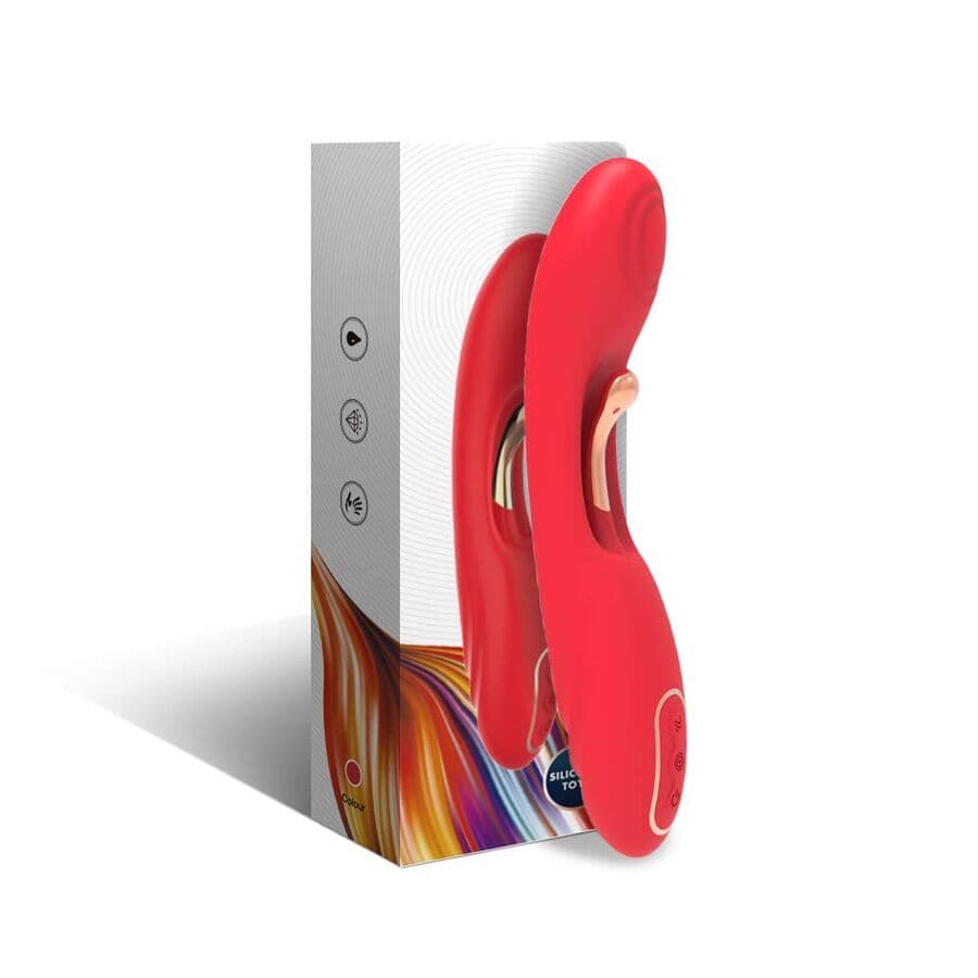 ARMONY - vibrator s nihovanjem jezika, crveni
