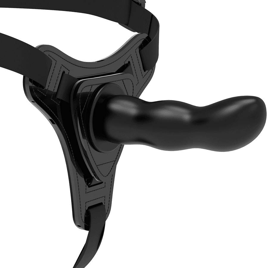 FETISH SUBMISSIVE - REMENJE, SILIKON, CRNO, ZA G-TOČKU, 16 CM