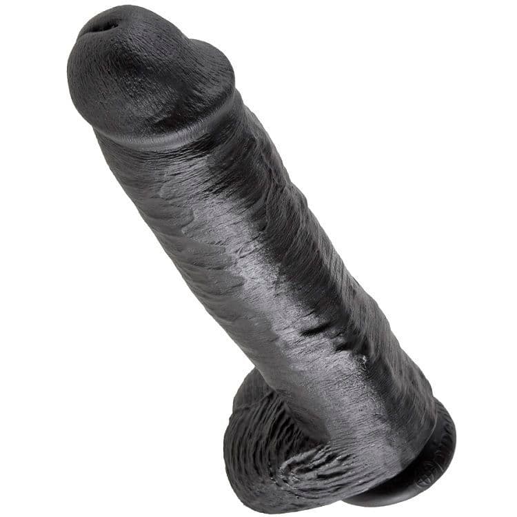 KING COCK - DILDO S TESTISIMA CRNI 28 CM