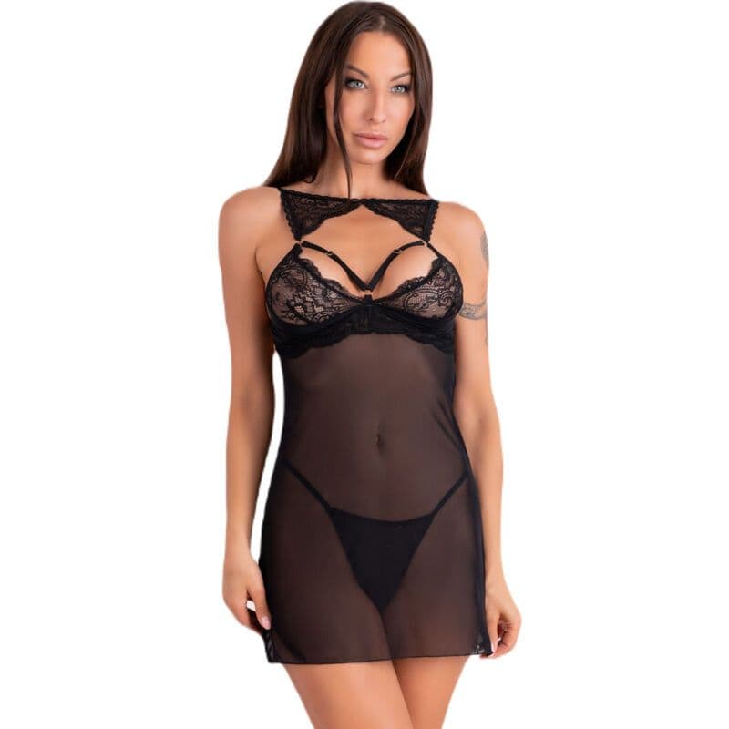 LIVCO CORSETTI FASHION - KROLINA LC 90734 SPAVAĆICA I TANGA GAĆICE, CRNA