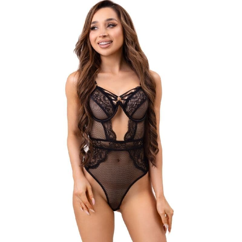 LIVCO CORSETTI FASHION - PAULA LC 20209 BODY S ČIPKASTIM UKRASIMA CRNI