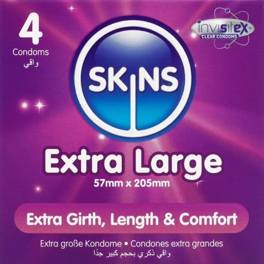 SKINS - vrhunski kondomi ekstra veliki, pakiranje 4