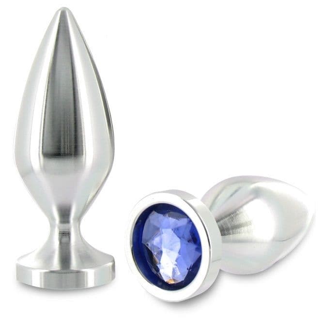 METAL HARD - ALUMINIJSKI ANALNI ČEP S KRISTALOM VELIKI 10,16 CM