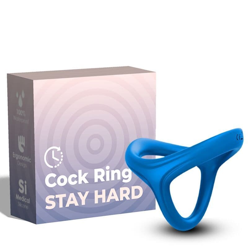 ARMONY - anello silicone doppio tesoro blu