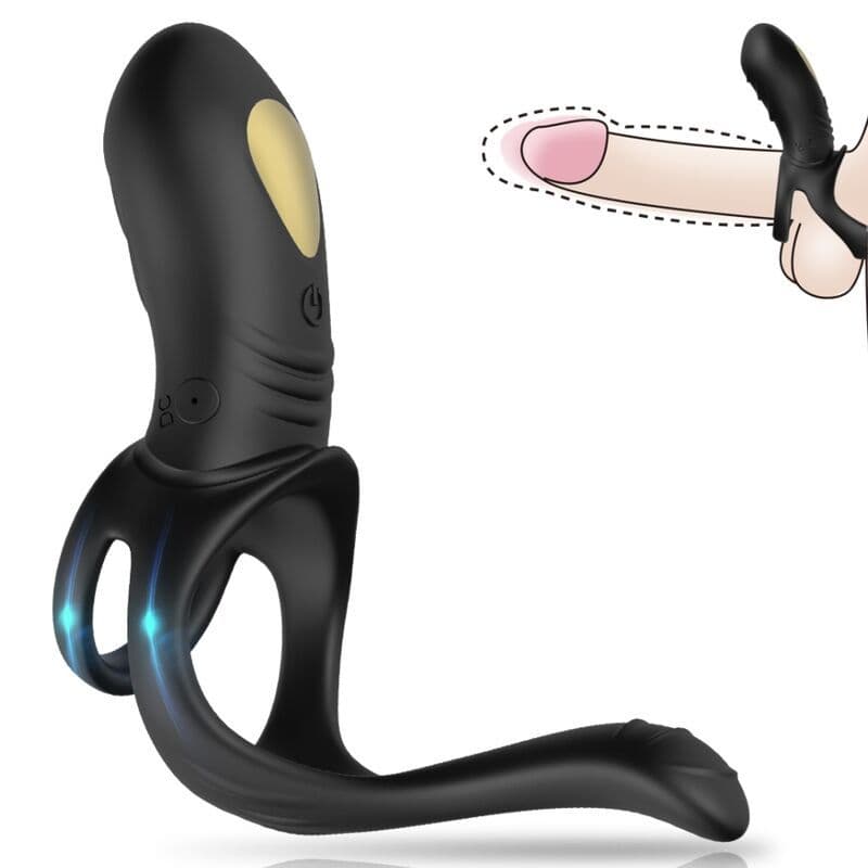 ARMONY - Veseli skakač prsten vibrator za parove i analni utikač crni