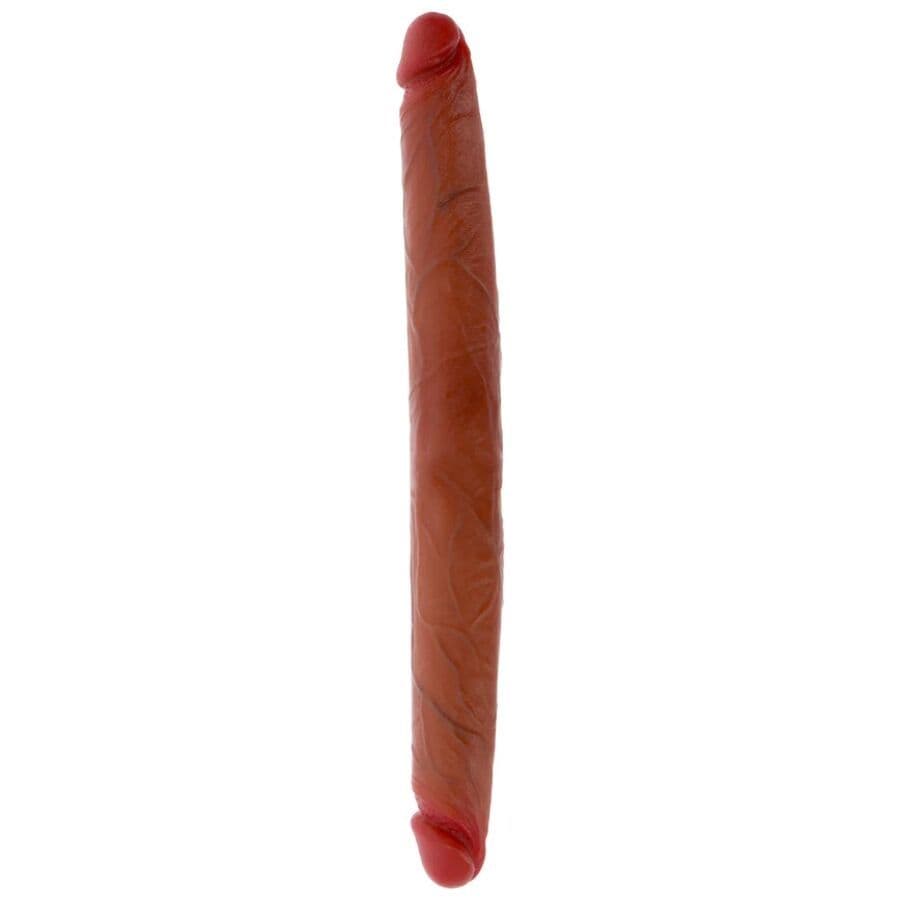 GET REAL - DVOSTRANI SILIKONSKI DILDO KARAMELA 40 CM