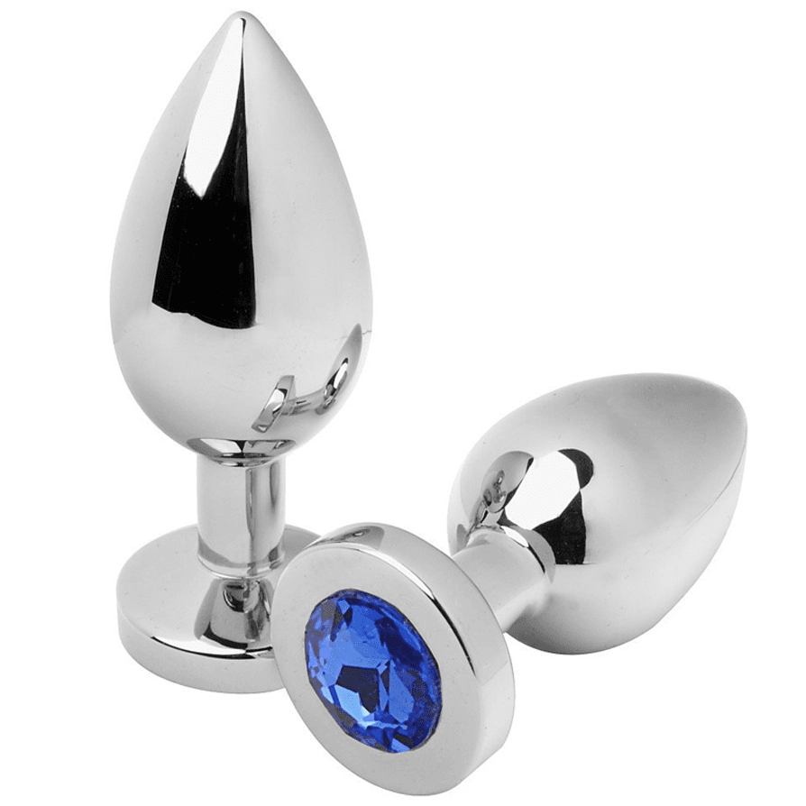METAL HARD - ANALNI ČEP DIAMOND PLAVI MALI 5,71 CM