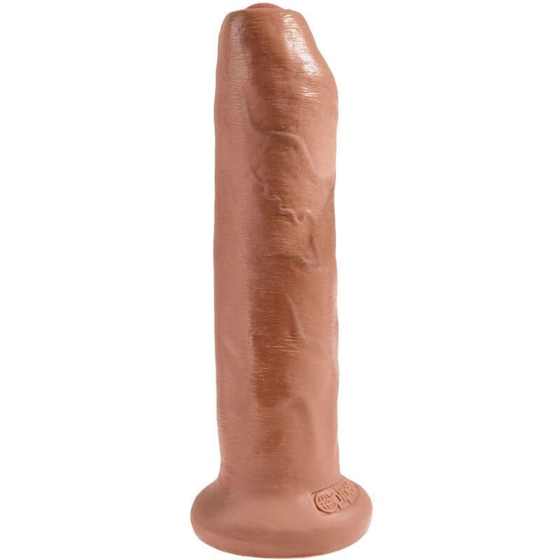 KING COCK - UNCUT REALISTIC PENIS REALISTIČAN DILDO S NEOBREZANOM KOŽICOM 17,8 CM, KARAMELA