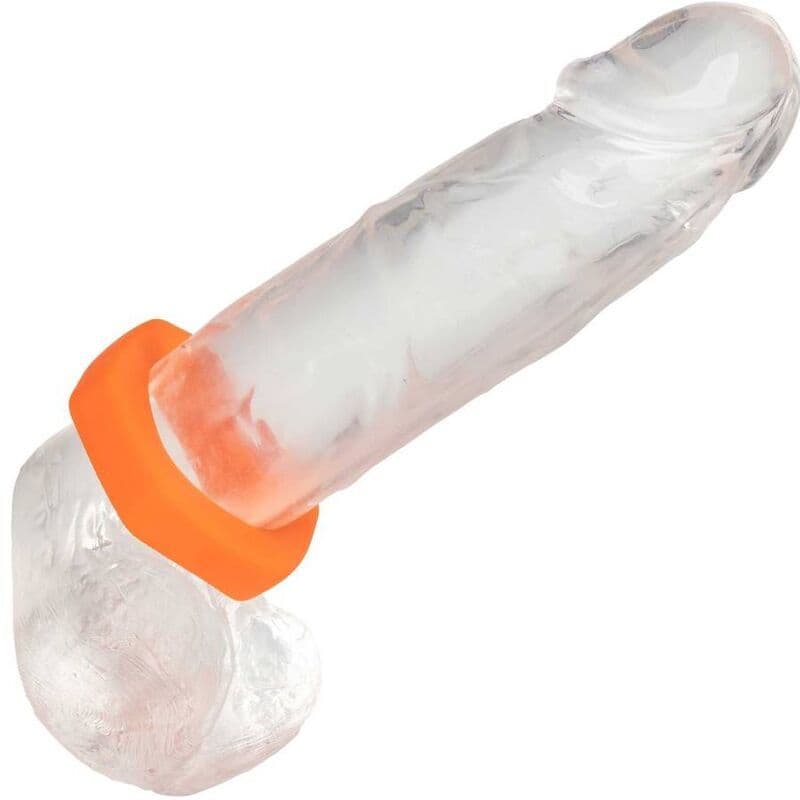 CALEXOTICS - ALPHA PROLONG SEXAGON OBROČEK ZA PENIS, ORANŽEN