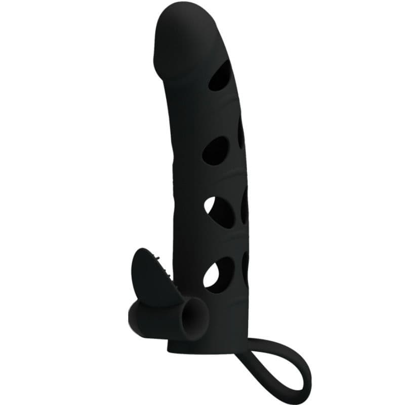 PRETTY LOVE - SILIKONSKI OVOJ ZA PENIS Z VIBRACIJO 15,2 CM