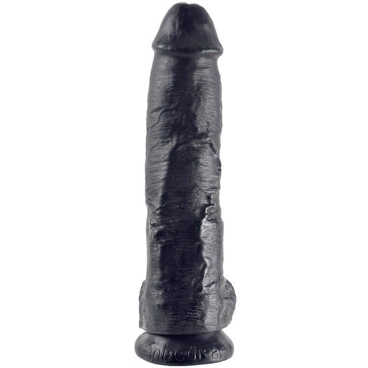 KING COCK - DILDO S TESTISIMA CRNI 25,4 CM