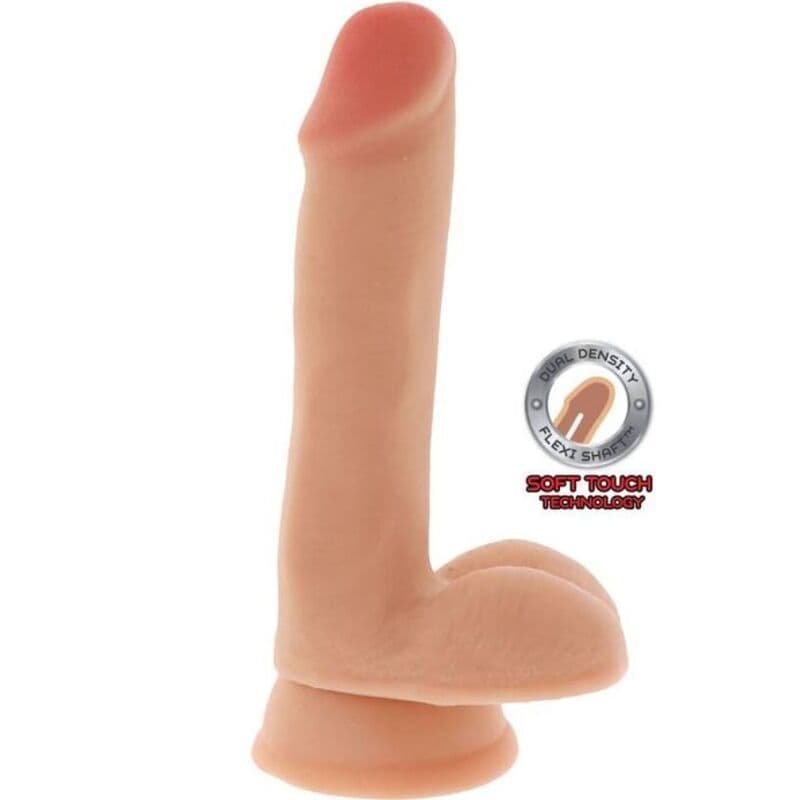 GET REAL, DILDO DVOSTRUKE GUSTOĆE S TESTISIMA 17 CM BOJE KOŽE