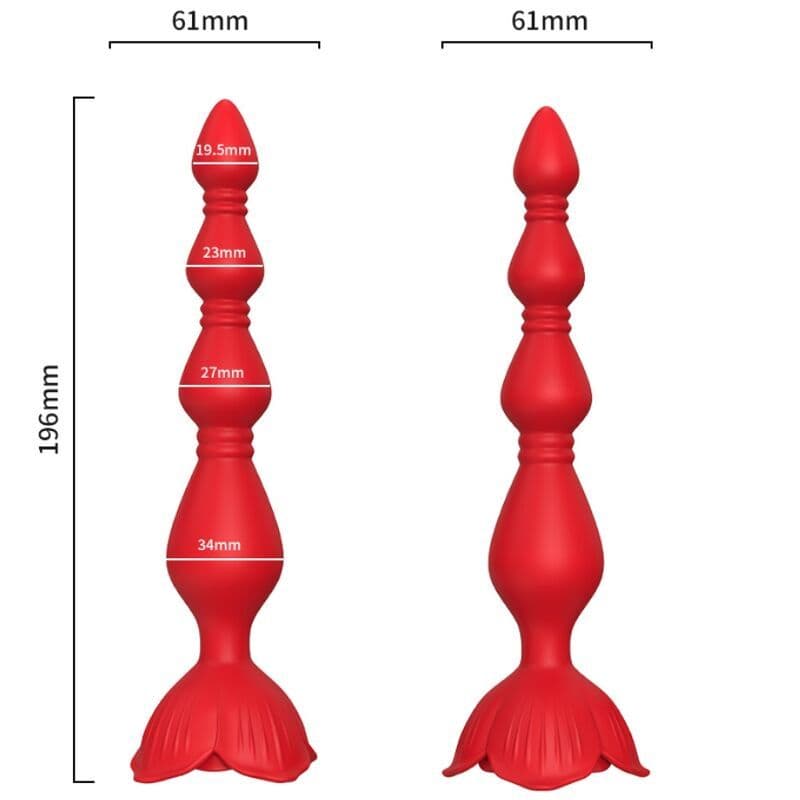 ARMONY - Ružičasti vibrator pagoda i analni utikač crveni
