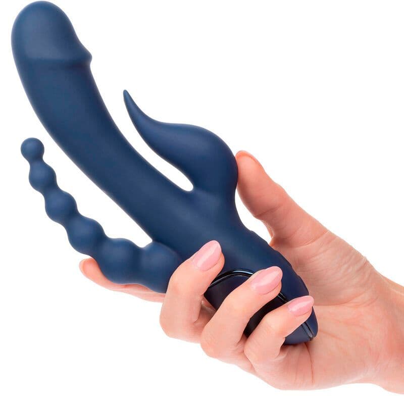 CALEXOTICS - III TRIPLE ORGASM TROSTRUKI VIBRATOR, PLAVI
