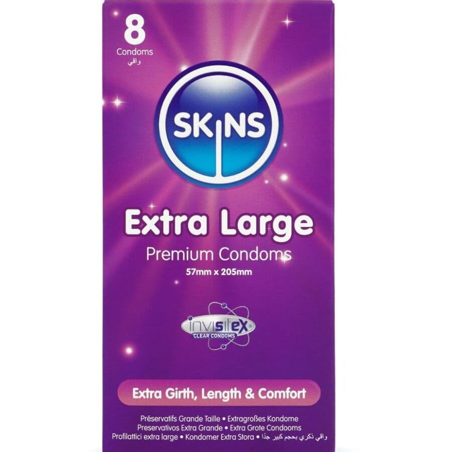 SKINS - vrhunski kondomi ekstra veliki, pakiranje 8
