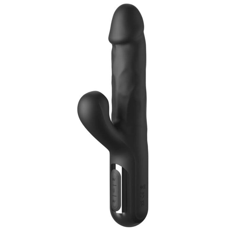 FETISH FANTASY SERIES - SILIKONSKI RABBIT VIBRATOR S POTISCIMA SONIX THRUSTER, CRNI