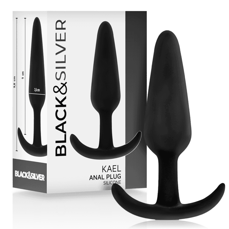 BLACK&SILVER - KAEL SILIKONSKI ANALNI ČEP SA SREDNJOM RUČKOM