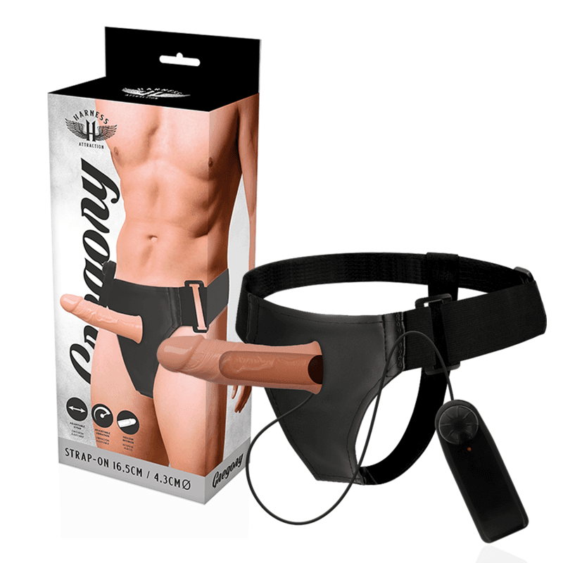 HARNESS ATTRACTION - GREGORY HOLLOW RNES REMENJE S VIBRATOROM 16,5 CM Ø 4,3 CM
