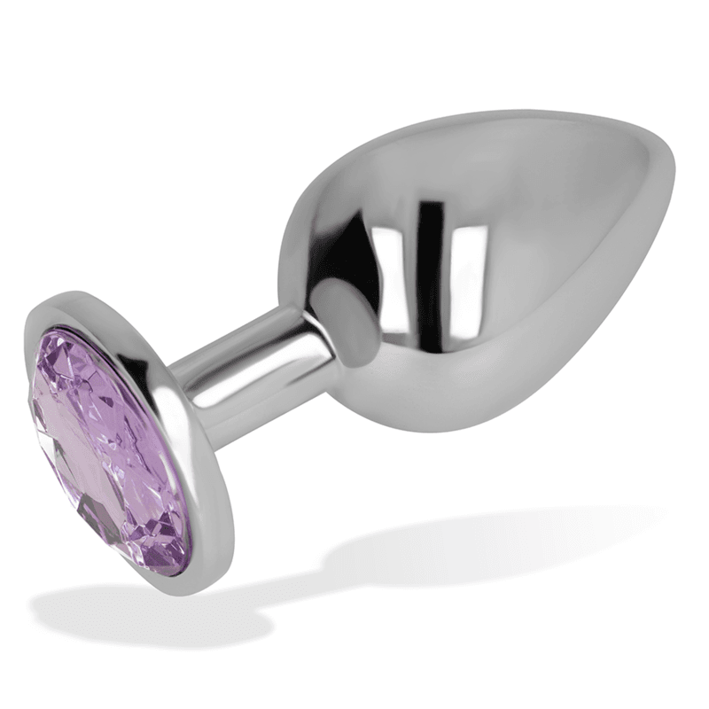 OHMAMA - ANALNI ČEP Z VIJOLIČNIM KRISTALOM 8 CM