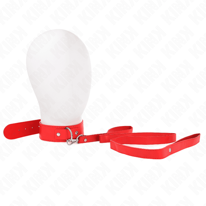 KINK - COLLANA CON CINTURA 116 CM ROJO CINTURINO REGOLABILE 32-50 CM X 8 CM