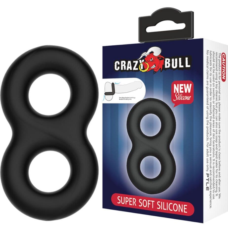 CRAZY BULL - DVOSTRUKI SILIKONSKI PRSTEN ZA PENIS INFINITY