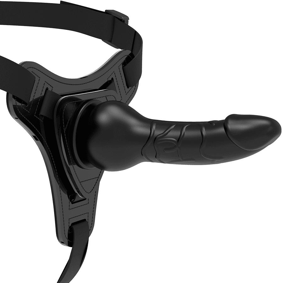 FETISH SUBMISSIVE - REMENJE, REALISTIČNI SILIKON, CRNO, 16 CM