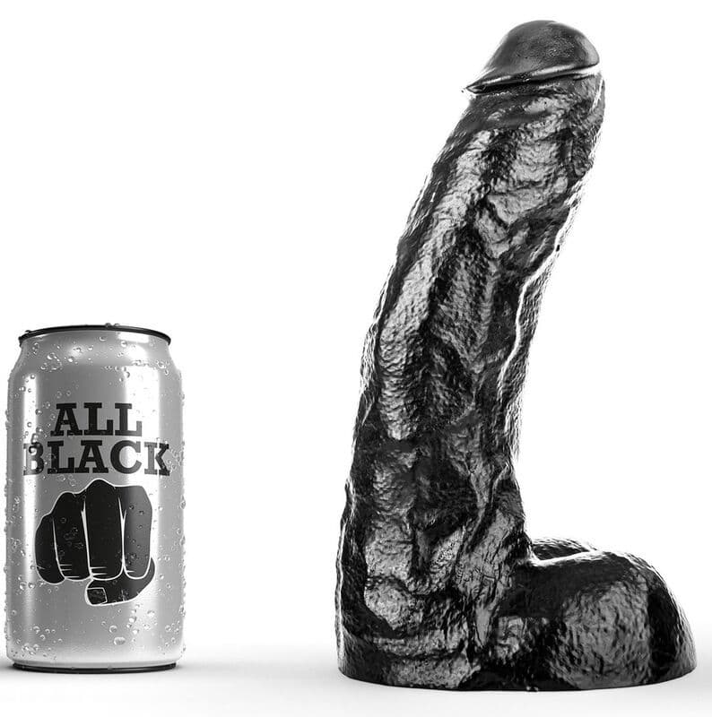 ALL BLACK - Dildo, 25,5 cm