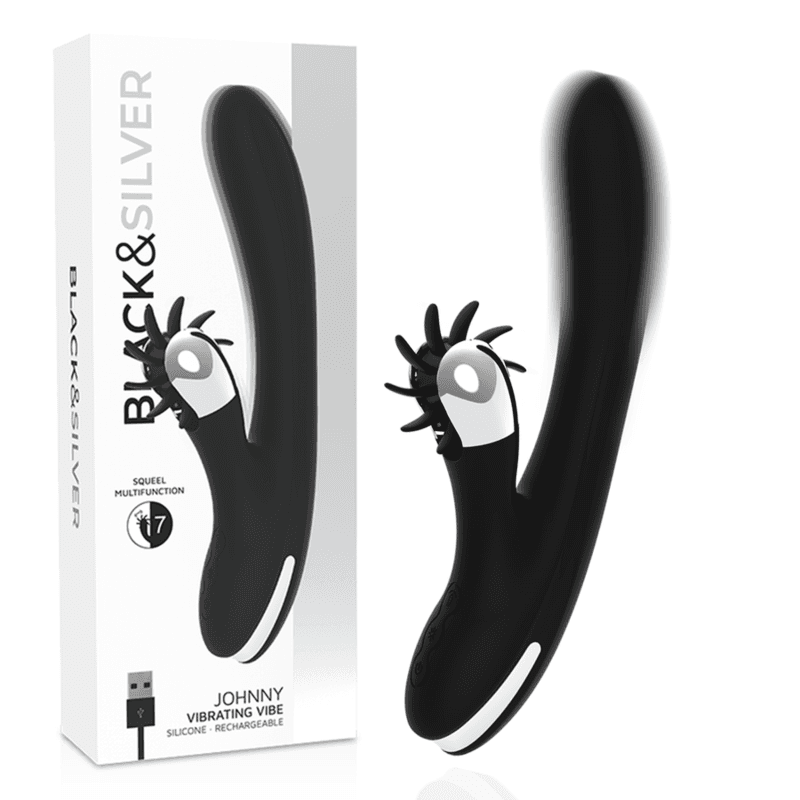BLACK&SILVER - Vibrator za zečeve Bunny Johnny Vibrating Vibe