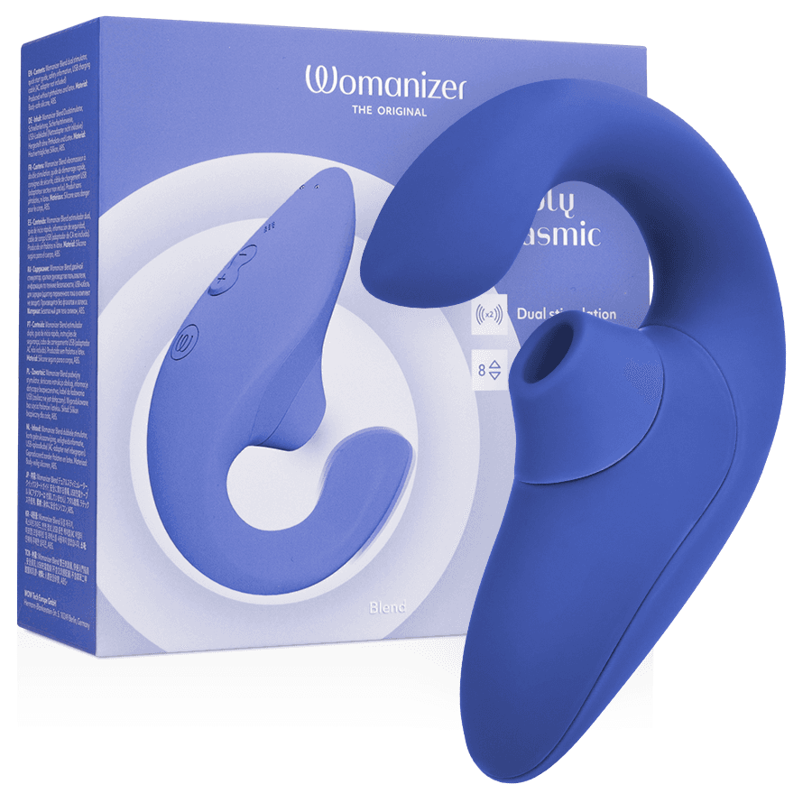 WOMANIZER - BLEND RABBIT VIBRATOR IN STIMULATOR, ŽIVO MODER