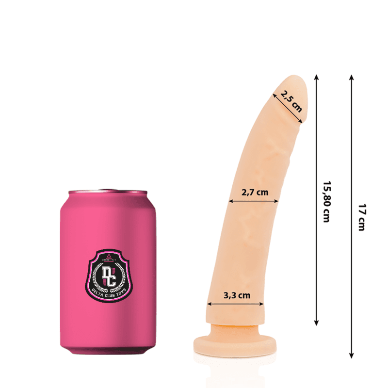 DELTA CLUB, DILDO OD PRIRODNOG MEDICINSKOG SILIKONA 17 CM X 3 CM