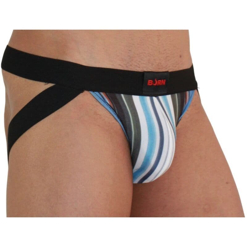 BURN - 009 MUŠKE TANGA GAĆICE JOCKSTRAP VIŠEBOJNA / CRNA