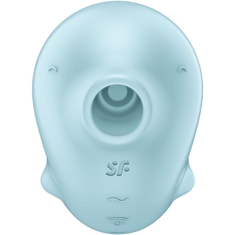 SATISFYER SASSY SEAL STIMULATOR Z ZRAČNIMI PULZI IN VIBRATOR, MODER