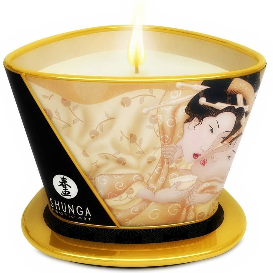 SHUNGA - MINI CARESS BY CANDLELIGHT MASAŽNA SVIJEĆA, VANILIJA 170 ML